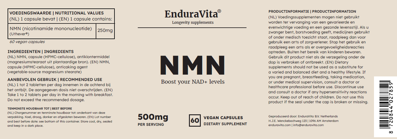 NAD+ Güçlendirici Kapsüller 60x250mg