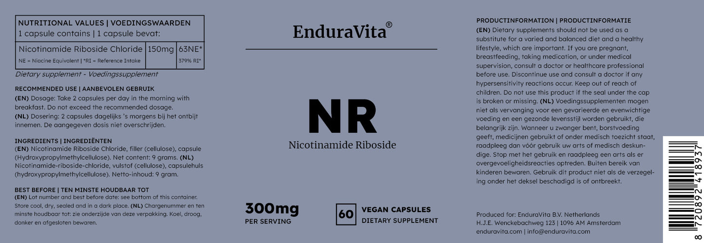 Nikotinamid Ribozid takviyesi 60x150mg