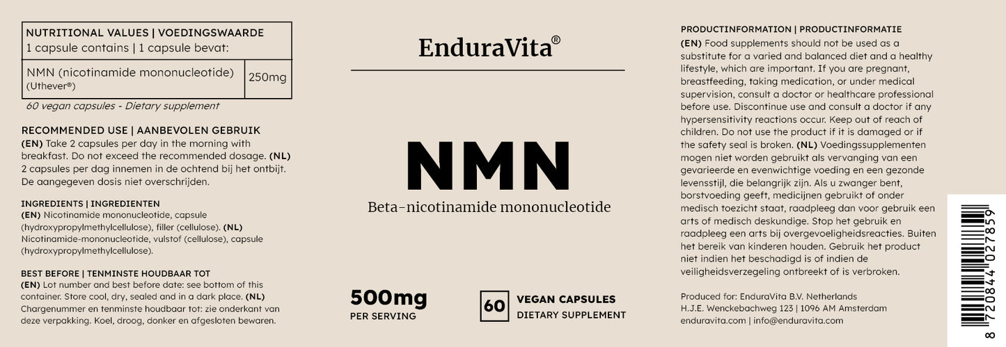 NMN supplement 60x250mg